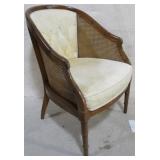Caned side arm chair