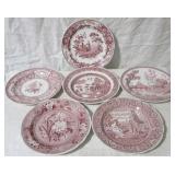 6 pc Spode plate set