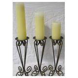 set of 3 candle holders