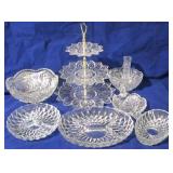 Group of assorted cut glass