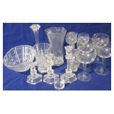 Group of assorted glass items