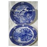 Set of 2 transferware plates