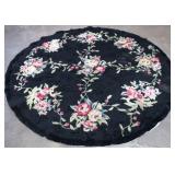 Black Round area rug