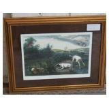 Hound Dogs Print in Frame