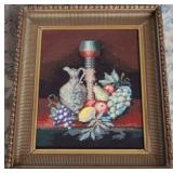 Needlepoint in frame