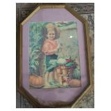Bowl with veggie basket framed