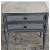 Marble top 2 drawer stand