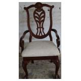 Shield back arm chair