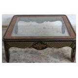 Glass top coffee table