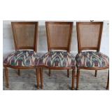 colored bottom chairs with canned backs