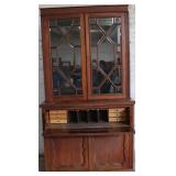 English Butler desk with bookcase top