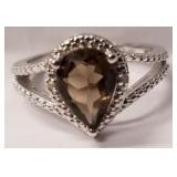 Gemstone sterling silver ring sz 7