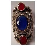 Gemstone ring sz 7