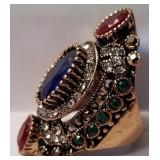 Gemstone ring sz 8