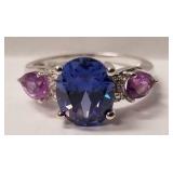 Amethyst ring sz 8