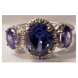 Amethyst Sterling ring sz 7