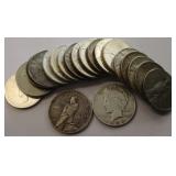1934-S Peace silver dollar rolls