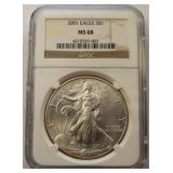 2001 NGC MS68 ASE SLAB