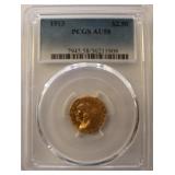 1913 PCGS AU58 $2.50 GOLD COIN