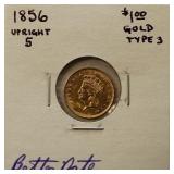 1856 $1 TYPE3 GOLD COIN