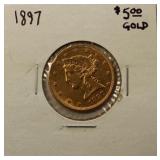 1897 $5 GOLD COIN