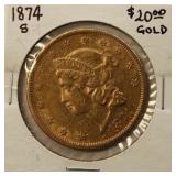 1874S $20 GOLD LIBERTY