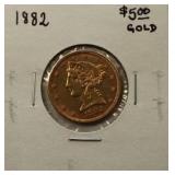 1882 $5 GOLD COIN
