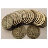 1917-1920 WALKING HALF DOLLARS ROLL