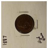 1887 HIGH GRADE INDIAN PENNY