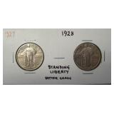 1927-28 Standing Liberty Better Grade Coins