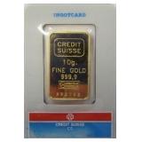 10 Gram Fine Gold 999.9 Bar