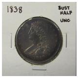 1838 Bust Half UNC