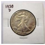 1938D Walking Half Dollar