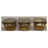 Ratan Glass top End Tables