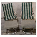 Set of 2 Patio Chairs with ottomans