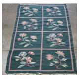 Flower design area rug
