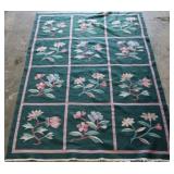 Flower design area rug