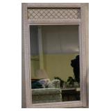 White framed mirror