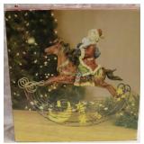 Santa rocking horse decoration