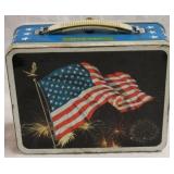 Metal Lunchbox with american flag
