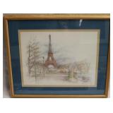 Eiffel Tower signed print