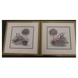 set of 2 singed and numbered prints