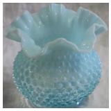 Baby Blue colored Fenton vase