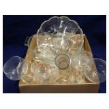 Box lot of assorted glasswares
