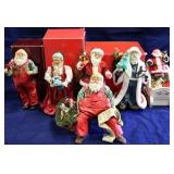 Box lot of assorted santa figures