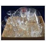 Box lot of glasswares