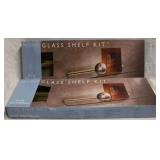 Set of 2 glass shelf kits