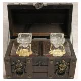 Treasure chest decanter set