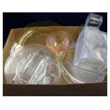 box lot of assorted glass