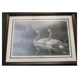 Guy Crittendon signed swan print
